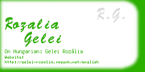rozalia gelei business card